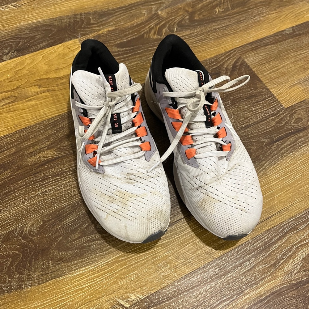 Nike White and Orange Running Shoes